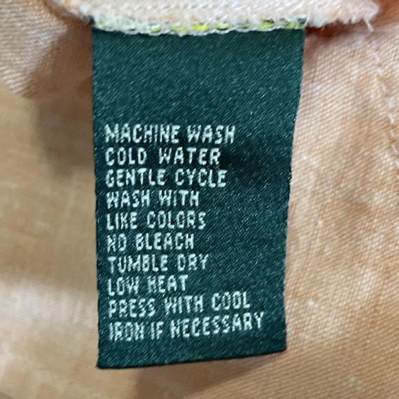 Lauren Ralph Lauren 100% Linen Peach Sleeveless Shirt Dress Women's Medium - Picture 7 of 8